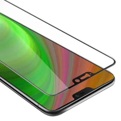 CADORABO OnePlus 6 - Zaščitna folija za transparentna s črno barvo - Zaščitno steklo s kaljenim zaslonom s trdoto 9H in 3D dotikom
