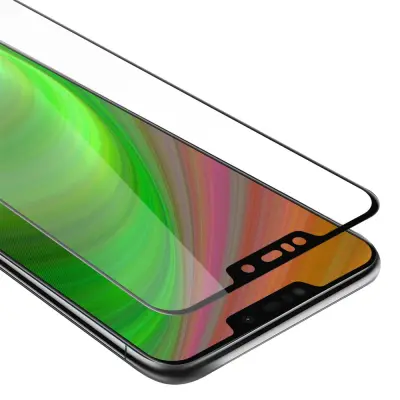 CADORABO Asus ZenFone MAX M2 - Zaščitna folija za transparentna s črno barvo - Zaščitno steklo s kaljenim zaslonom s trdoto 9H in 3D dotikom