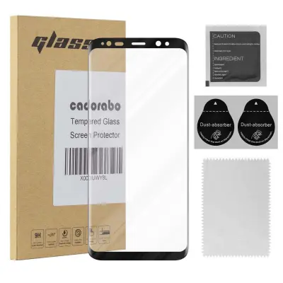 Oklepni film Cadorabo Full Screar, združljiv s Samsungom - zaščitnim filmom v prozornem s črno -kaljenim zaščitnim steklom v 9H trdoti s 3D dotikom