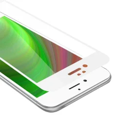 CADORABO Apple iPhone 7 PLUS/7S PLUS/8 PLUS - Zaščitna folija za transparentna z belo - Zaščitno steklo s kaljenim zaslonom s trdoto 9H in