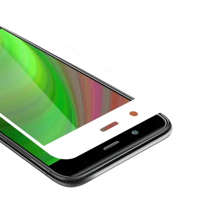 CADORABO Huawei NOVA 2 PLUS - Zaščitna folija za transparentna z belo - Zaščitno steklo s kaljenim zaslonom s trdoto 9H in 3D dotikom