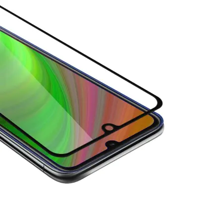CADORABO Honor 8A PRIME - Zaščitna folija za transparentna s črno barvo - Zaščitno steklo s kaljenim zaslonom s trdoto 9H in 3D dotikom