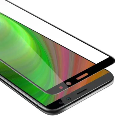 CADORABO Honor 10 LITE/Huawei P SMART 2019 - Zaščitna folija za transparentna s črno barvo - Zaščitno steklo s kaljenim zaslonom s trdoto 9H