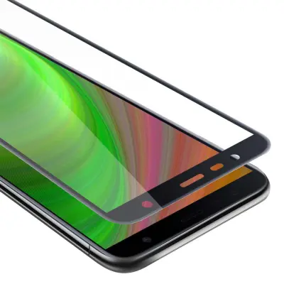Oklepni film Cadorabo Full Screar, združljiv s Samsungom - zaščitnim filmom v prozornem s črno -kaljenim zaščitnim steklom v 9H trdoti s 3D dotikom