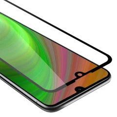 Cadorabo Zaščitna folija za celoten zaslon, združljiva z Huawei Y6 2019 - Zaščitna folija za transparentna s črno barvo - Zaščitno steklo s kaljenim zaslonom s trdoto 9H in 3D dotikom