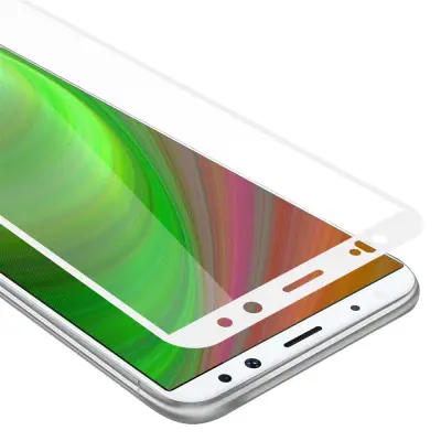 CADORABO Huawei MATE 10 LITE/NOVA 2i - Zaščitna folija za transparentna z belo - Zaščitno steklo s kaljenim zaslonom s trdoto 9H in 3D dotik