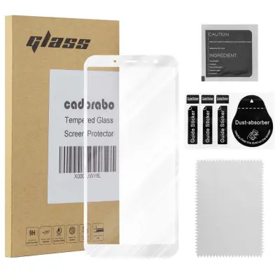 CADORABO MEIZU M6T - Zaščitna folija za transparentna z belo - Zaščitno steklo s kaljenim zaslonom s trdoto 9H in 3D dotikom