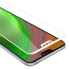 CADORABO Huawei P20 LITE 2018/NOVA 3E - Zaščitna folija za transparentna z belo - Zaščitno steklo s kaljenim zaslonom s trdoto 9H in 3D doti