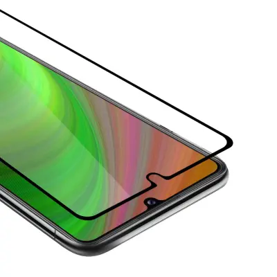 CADORABO Honor PLAY 9A - Zaščitna folija za transparentna s črno barvo - Zaščitno steklo s kaljenim zaslonom s trdoto 9H in 3D dotikom