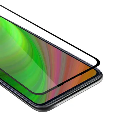 Oklepni film Cadorabo Full Screar, združljiv s Samsungom - zaščitnim filmom v prozornem s črno -kaljenim zaščitnim steklom v 9H trdoti s 3D dotikom