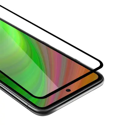 Oklepni film Cadorabo Full Screar, združljiv s Samsungom - zaščitnim filmom v prozornem s črno -kaljenim zaščitnim steklom v 9H trdoti s 3D dotikom
