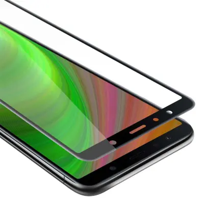 Oklepni film Cadorabo Full Screar, združljiv s Samsungom - zaščitnim filmom v prozornem s črno -kaljenim zaščitnim steklom v 9H trdoti s 3D dotikom