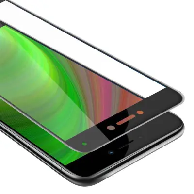CADORABO Huawei P8 LITE 2017/P9 LITE 2017 - Zaščitna folija za transparentna s črno barvo - Zaščitno steklo s kaljenim zaslonom s trdoto 9H