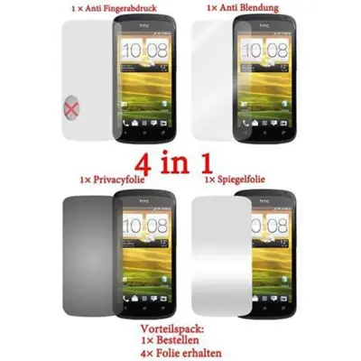 Zaščitniki zaslona Cadorabo, združljivi s HTC - Zaščitnimi filmi v High Clear - 4 filmi (1x zasebnost - 1x ogledalo - 1x Matt - 1x anti -Fingerprint)