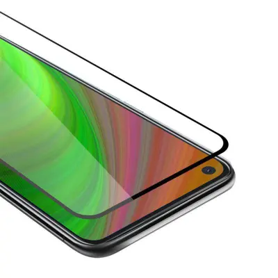 CADORABO Oppo A92 - Zaščitna folija za transparentna s črno barvo - Zaščitno steklo s kaljenim zaslonom s trdoto 9H in 3D dotikom