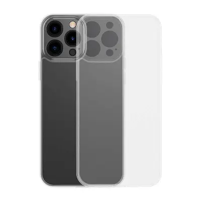 Ovitek Baseus Frosted Case za iPhone 13 Pro (prozoren) + kaljeno steklo
