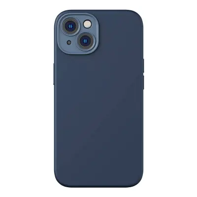 Baseus Liquid Silica Magnetic Case and Tempered Glass komplet za iPhone 14 Plus (moder)