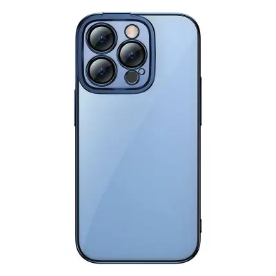 Komplet Baseus Glitter Transparent Case and Tempered Glass za iPhone 14 Pro (moder)