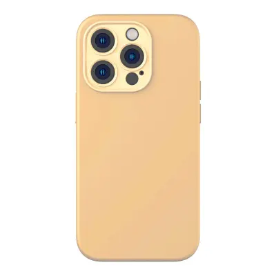 Ovitek Baseus Liquid Silica Gel za iPhone 14 Pro Max (Sunglow)+ kaljeno steklo + komplet za čiščenje