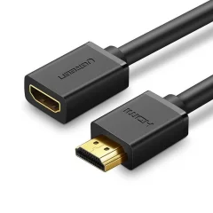 HDMI moški na HDMI ženski kabel UGREEN HD107, FullHD, 3D, 1m (črn)