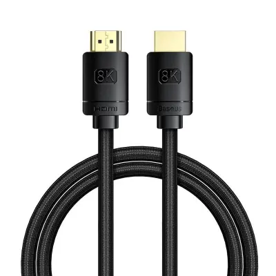 Baseus High Definition Series HDMI 2.1 kabel, 8K 60Hz, 3D, HDR, 48Gbps, 1m (črn)