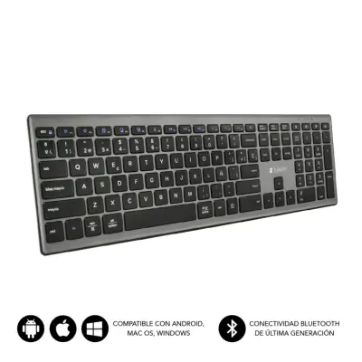 Teclado Subblim tipkovnice Bluetooth čista razširjena siva