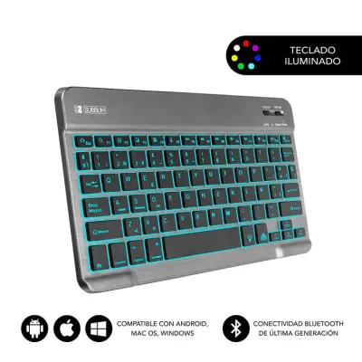 Teclado tablični računalnik Subblim Smart Badlut Bt tipkovnice siva