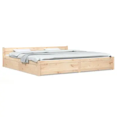 vidaXL Posteljni okvir s predali 200x200 cm