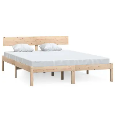 vidaXL Posteljni okvir iz trdne borovine 140x200 cm