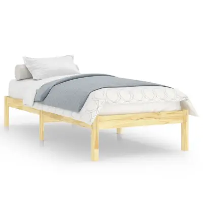 vidaXL Posteljni okvir iz trdne borovine 90x200 cm