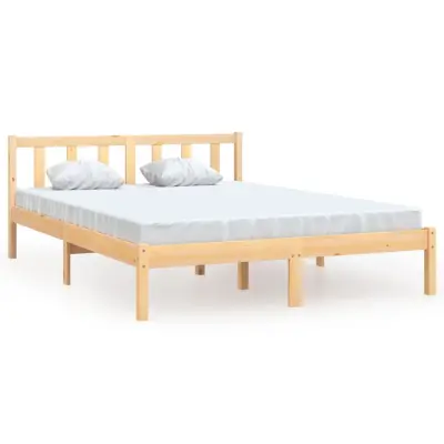 vidaXL Posteljni okvir iz trdne borovine 140x200 cm
