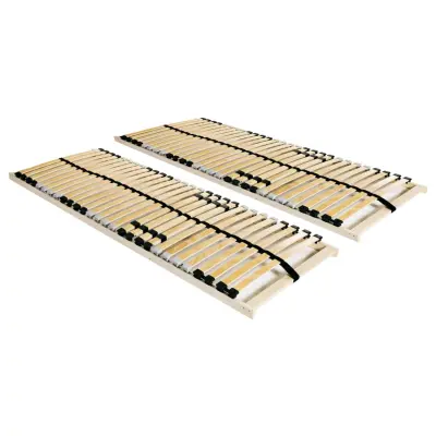 vidaXL Letvena posteljna dna 2 kosa z 28 letvicami 7 con 90x200 cm