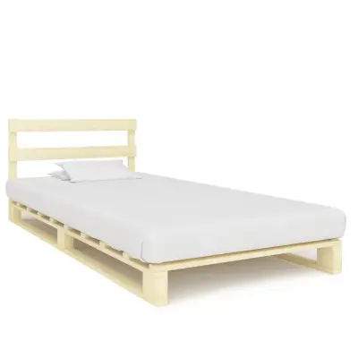 vidaXL Posteljni okvir iz palet trdna borovina 90x200 cm