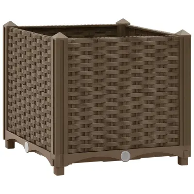 vidaXL Visoka greda 40x40x38 cm polipropilen
