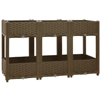 vidaXL Visoka greda 120x40x71 cm polipropilen