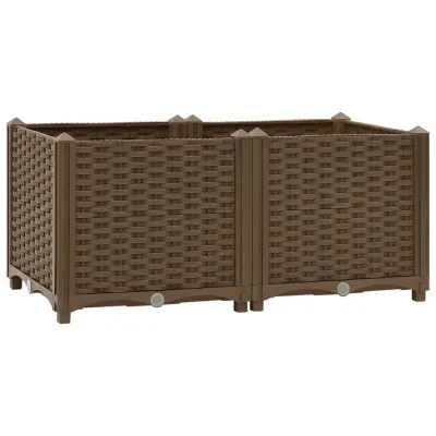 vidaXL Visoka greda 80x40x38 cm polipropilen