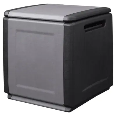 vidaXL Vrtna škatla 54x53x57 cm 130 L temno siva in črna