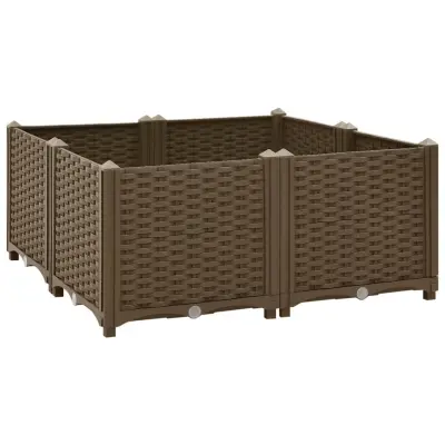 vidaXL Visoka greda 80x80x38 cm polipropilen