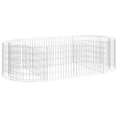 vidaXL Visoka greda gabion pocinkano železo 200x100x50 cm
