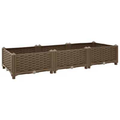 vidaXL Visoka greda 120x40x23 cm polipropilen