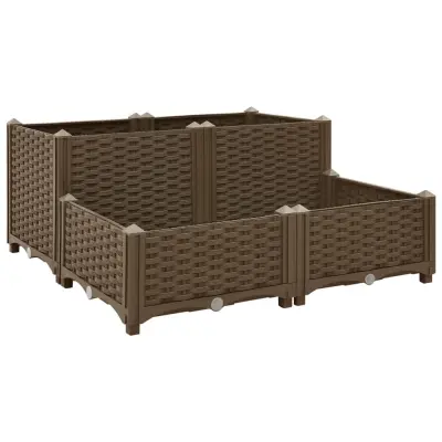 vidaXL Visoka greda 80x80x38 cm polipropilen