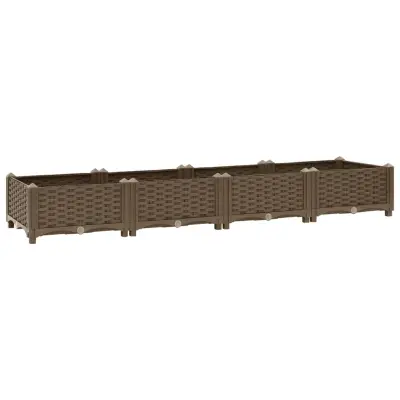 vidaXL Visoka greda 160x40x23 cm polipropilen