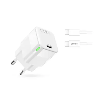 Polnilec za telefon XO CE06 30W PD, GaN + USB-C kabel