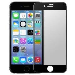 Film za zaslon iz kaljenega stekla 9H Anti-spy, popolna oprijemljivost - prozoren crn obris str. Apple iPhone 7 Plus in 8 Plus