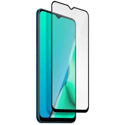 Film za zaslon iz kaljenega stekla 9H, izjemno odporen - prozoren s crnim obrisom str. Oppo A5 2020 in A9 2020