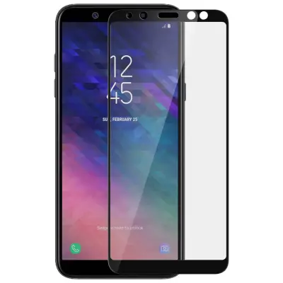 Integrirana folija iz kaljenega stekla s crnimi konturami - Popolna oprijemljivost str. Samsung Galaxy A6