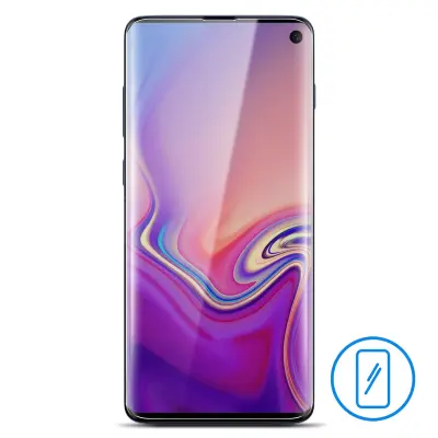 Zašcitna folija iz lateksa z ukrivljenimi robovi, prožna in odporna - prozorna str. Samsung Galaxy S10