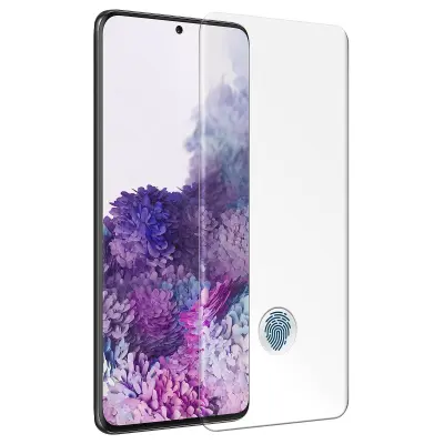 Samsung Galaxy S20 Ultra kaljeno steklo z ukrivljenimi robovi, popolna zašcita - prozorno