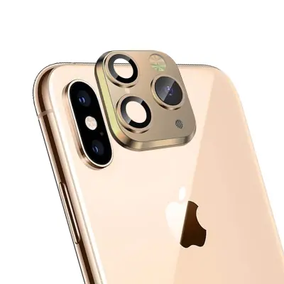 iPhone 11 Pro in Pro Max zadnji pokrov kamere Lažna nalepka kamere - zlata str. Apple iPhone X, XS in XS Max