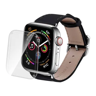 Kaljeno steklo Apple Watch 6 / SE / 5 / 4 (40 mm) 3D ukrivljena zašcita, izjemno odporna in tanka - prozorna